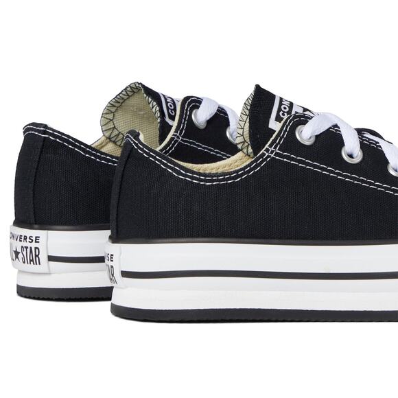 NWT Converse Boy’s Chuck Taylor Eva Lift Platform – Black/White, Size 2.5 - Picture 4 of 7